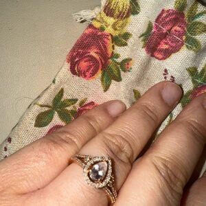 Intricate Gold Floral Halo Ring